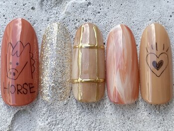 フリークネイル(FREAK Nail)/干支おえかきウマアート ¥14000