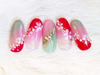 ティーエヌ 名古屋矢場町店/デザインアートネイル¥7980