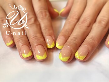 イエローフレンチネイル Pg ユーネイル U Nail のフォトギャラリー ホットペッパービューティー