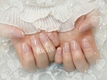 ネイルアンドまつげエクステ リッチエイト 原宿店(Rich8)/シンプル定額☆手書きリボン