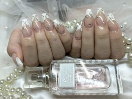 【Miyu】白シルバーネイル