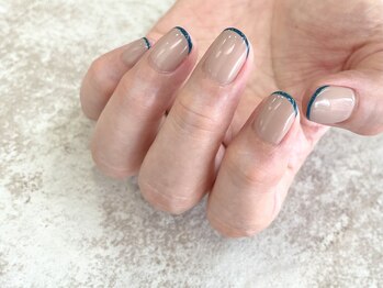 アミティー(amity)/skinny french &nbsp;beige/blue