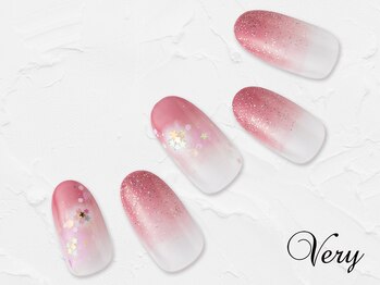 桜グラデーションネイル