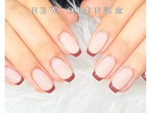 melt.仙台【パラジェルネイル/フィルイン/マグネット/長さだし/持ち込み】/フレンチネイル/ピンクラメ