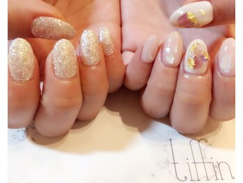 ネイルサロン ティフィン(tiffin)/アシメ天然石ネイル