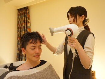 オッフェン オーガニック ヘッドスパ よもぎ蒸し(offen)/ドライまでスタッフが対応