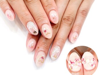 ネイルコレクション ピンク(Nail Collection Pink)/ジェル定額¥8990★チーク・蝶