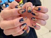 プラス ファースト(Plus 1st)/ブラウン×ネイビーbyKobayashi