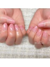 リッシュ トロワ(RICHE trois)/パラピンクグラデーションネイル