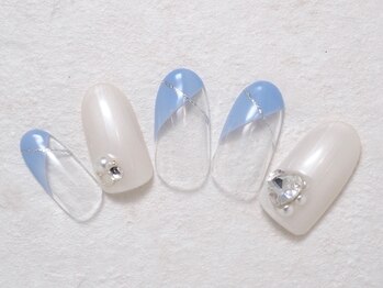 ブルーななめフレンチ