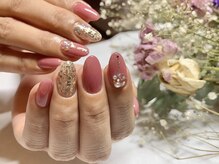 サロンドフォーエイチ(salon de 4H)/くすみピンクで冬ネイル