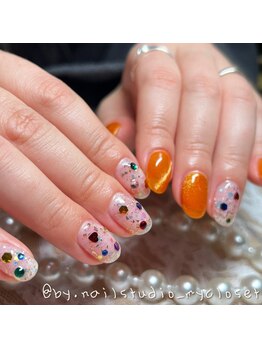 マイクローゼット バイ ネイルスタジオ(mycloset by nailstudio)/ホロ×ストーン