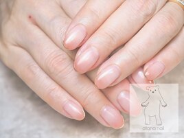 ゴールド細フレンチジェルネイル