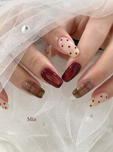 ミア(Mia)/チェックハートネイル