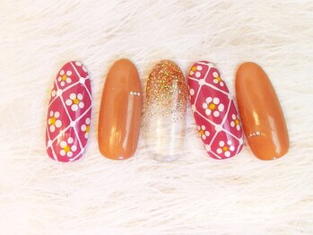 ティーエヌ 名古屋矢場町店/デザインアートネイル¥7980