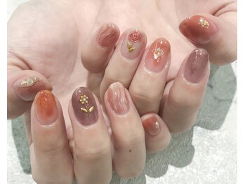 ネイル アヴァンス あべのルシアス店(Nail AVANCE.)/ガーリーワイヤーフラワー 太田