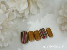 ネイルサロン マリポーサ(Nail Salon MARIPOSA)/縦縞ブラウンマグネット