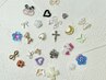【HAND】ワンポイントが可愛い★ワンカラー＋パーツ2個☆パラジェル使用