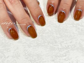 ブラウン　リバースフレンチ