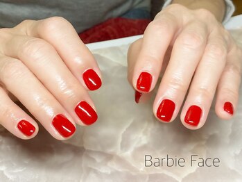 バービーフェイス 恵比寿(Barbie Face)/ちゅるんレッドワンカラーネイル