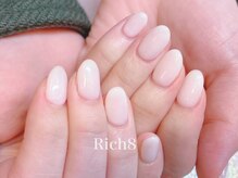 ネイルアンドまつげエクステ リッチエイト 原宿店(Rich8)/オフィスにも◎乳白色ワンカラー