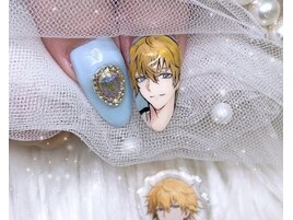 痛ネイル 手書き 推しネイル