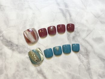 ネイルサロン ブリオン(Nail Salon Bullion)/シャイニーベールネイル　フット