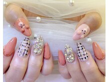 ネイルサロン ジェイ(Nail Salon J)/ツイード埋め尽くしクマネイル