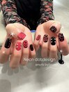 Hand★ネオンドットネイル☆