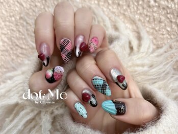 バレンタインネイル