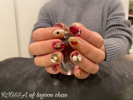 赤べっ甲ｘストーン