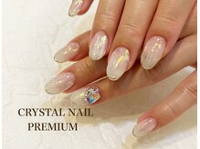クリスタルネイル プレミアム イオンモール鹿児島店(CRYSTAL NAIL PREMIUM)/ホワイトクリアニュアンスネイル