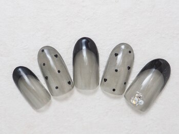 シックネイル(CHIC nail)/フレンチ&ホログラムハート