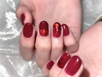 ネオリーブドレスネイルアンドアイラッシュ(Neolive dress nail&eyelash)/ハートホロ埋め込み¥7500から