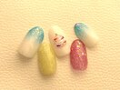【ヨーヨーネイルキラキラ添え】