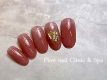 プラウネイル(Plow Nail)/【定額シンプル】シェル×ラメ