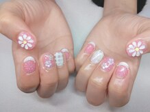 お爪屋さん710/ぷっくりフラワー♪