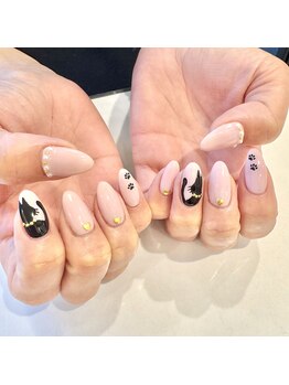 ハーティーネイル 自由が丘南口店(heartynail)/ワンカラー/手描きアート/持ち込