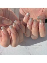 リアンスネイル ヴィヴィッド 岡山店(LianS nail ViViD)/ワンカラー＋ラメ