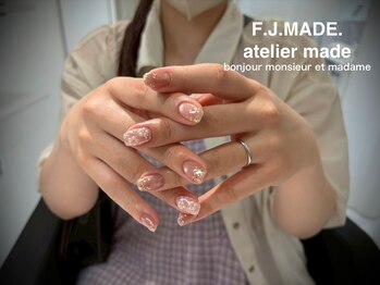 アトリエ メイド(atelier made)の写真/西宮◆夙川駅【ハンドワンカラー￥3990/２本アート￥4650】チーク・マグネット・フレンチなどクーポン多数！