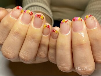 メールメール 和光市本店(MereMer)/押し花フレンチネイル