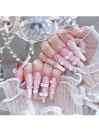 ピンクリボンネイル