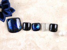 ショコ アンド ラム(Syoko&Lum)/☆ブラック奥行きネイル☆