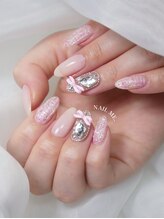ネイルミー(NAIL ME.)/ピンク ツイードネイル