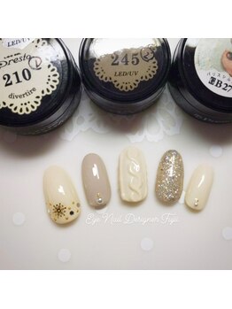 アイネイルデザイナーフジイ(Fujii)/冬ニットネイル