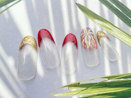 花火フレンチネイル