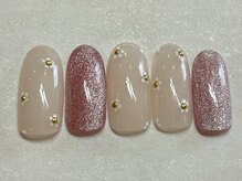 ネイルアンドアイラッシュ ネネ/手書きフラワー　マグネット