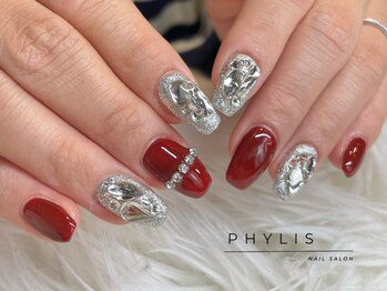 フィリス 横浜店(PHYLIS)/#ボルドーネイル #冬ネイル