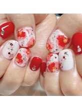 ネイルージュ 梅ヶ丘店(Nailouge)/インクお花ネイル☆