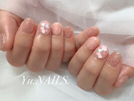 夏◎ハートホログラムネイル